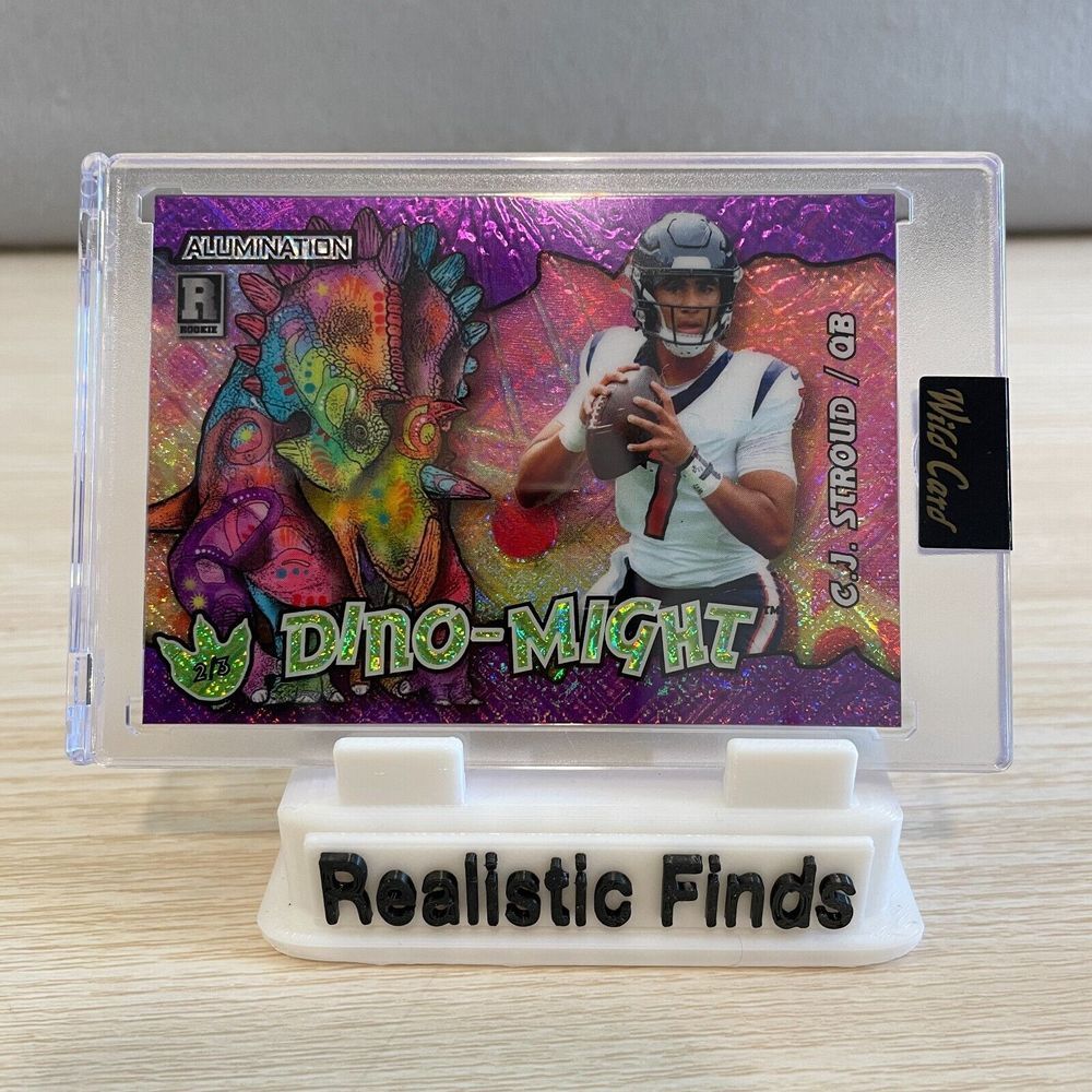 2023 Wild Card Alumination C.J. Stroud QB Dino-Might Rookie Card 2/3 Texans